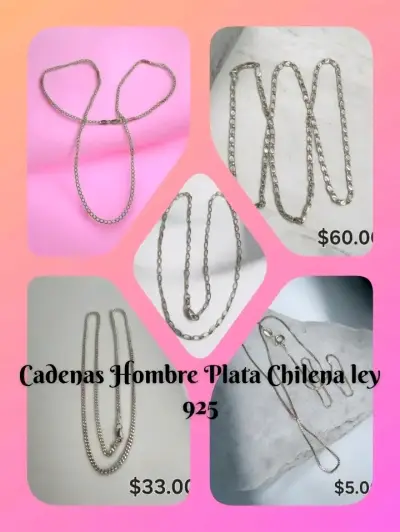 Cadenas Mujer y Hombre Plata 925 - miniatura 1