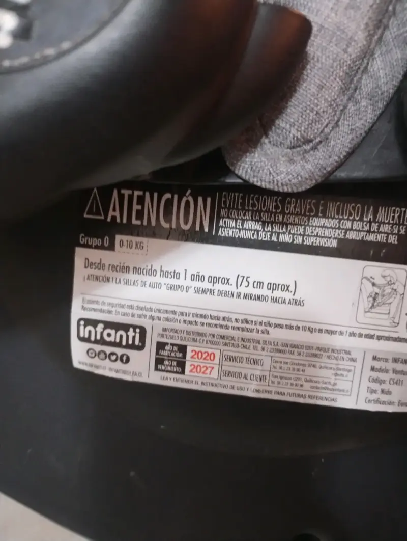 Silla para auto de bebé gris - 3