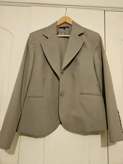 Blazer beige para mujer - miniatura 1