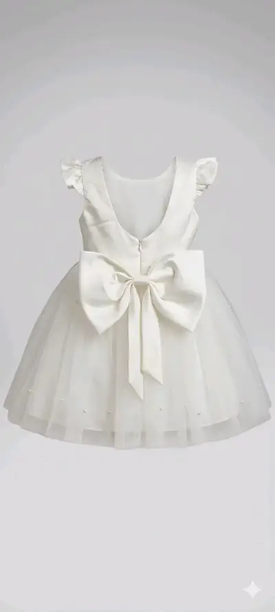Vestido blanco de bebé - miniatura 2