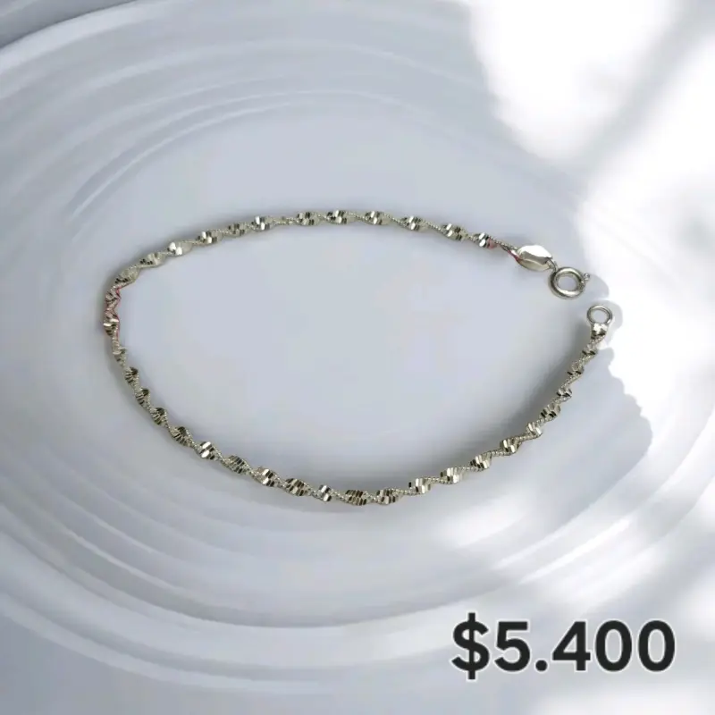 Pulsera de plata estilo elegante