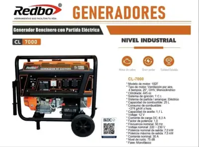 Generador de Gasolina Redbo CL-7000 - miniatura 6