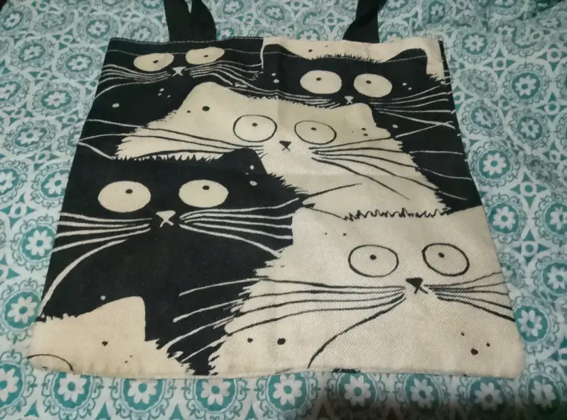 Bolsa tote con diseño de gatos
