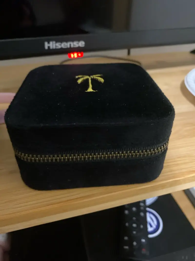 Estuche negro con palmera dorada - 2