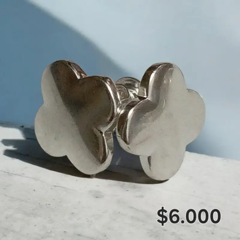 Aros de plata trébol