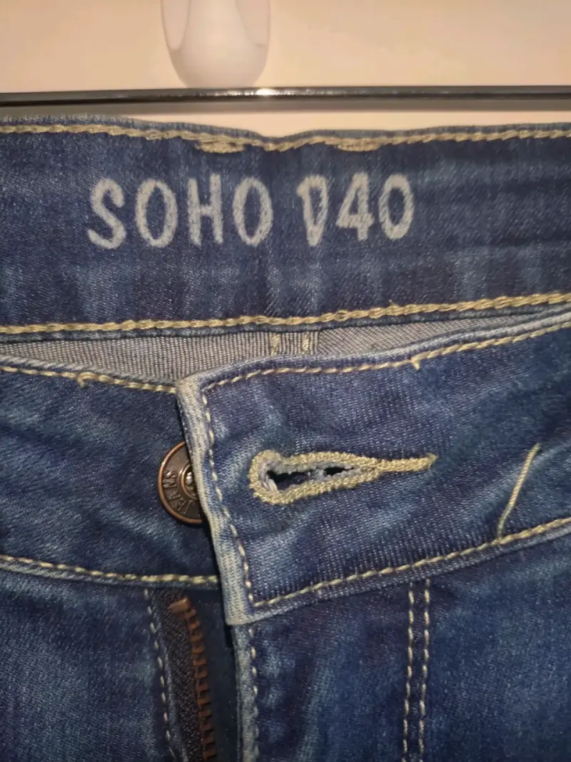 Pantalones de mezclilla azul - 5