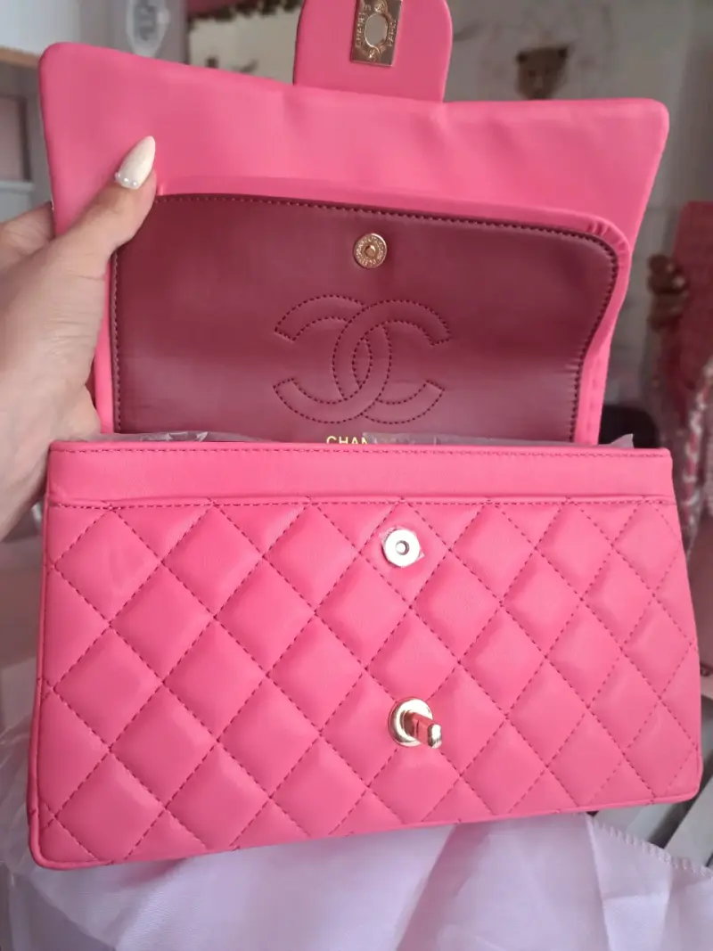 Cartera rosa acolchada Chanel - 4