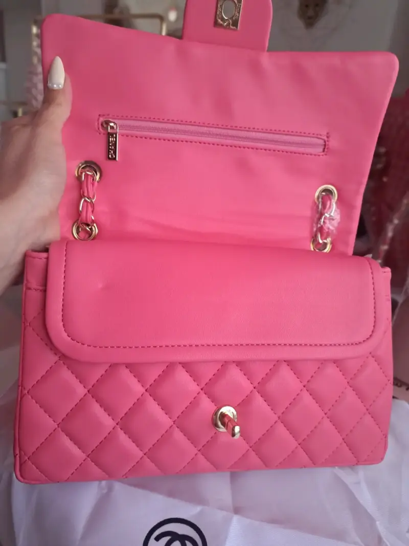 Cartera rosa acolchada Chanel - 5