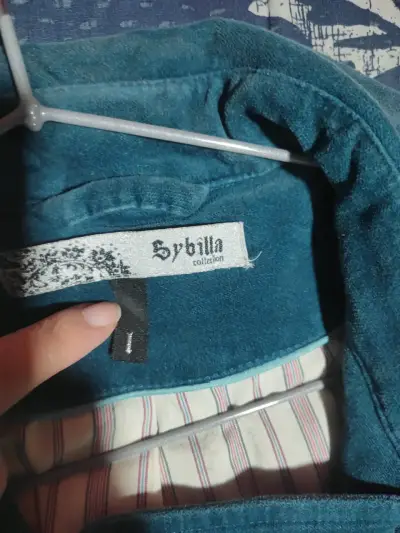 Chaqueta azul con forro a rayas - miniatura 3