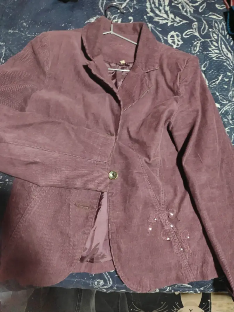Blazer de pana rosa - 1