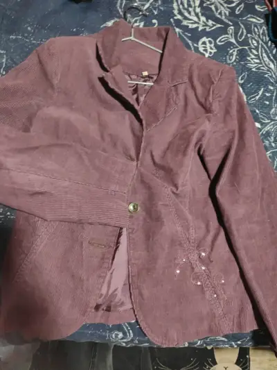 Blazer de pana rosa - miniatura 1