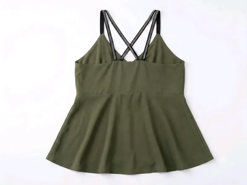 Top verde oliva con tirantes - 2