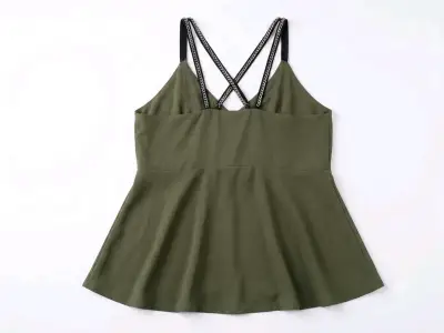 Top verde oliva con tirantes - miniatura 2