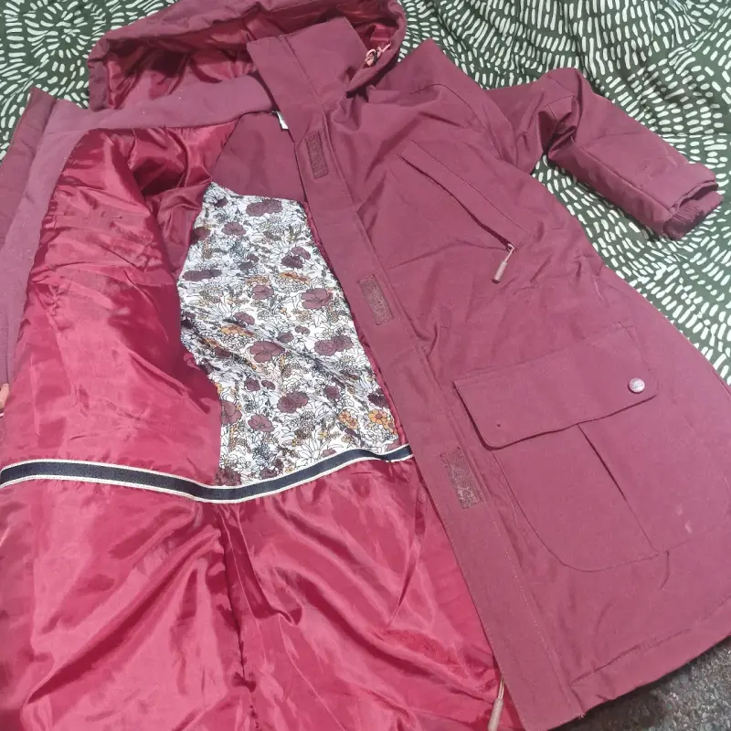 Abrigo de invierno burdeos marca rescue talla L - 3