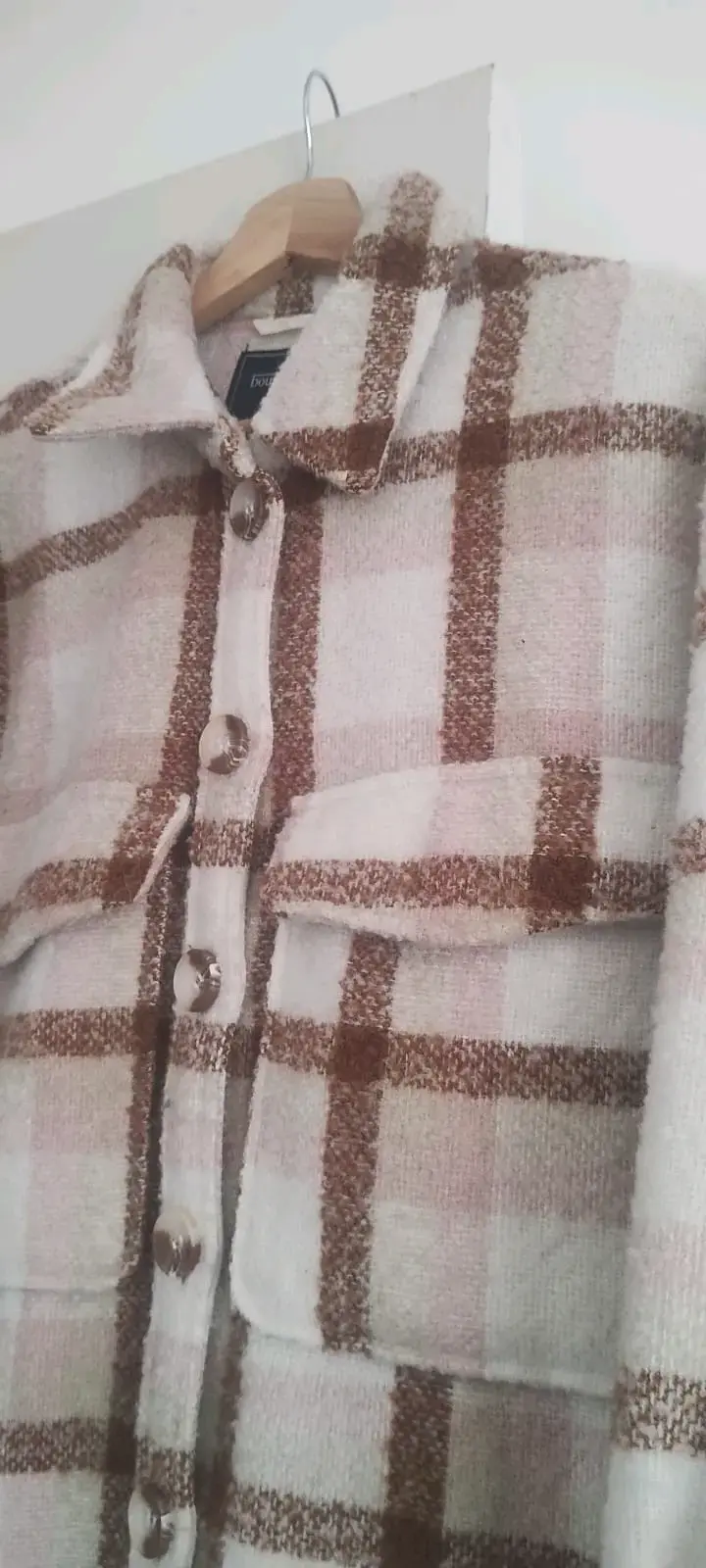 Camisa de lana a cuadros marrón - 2