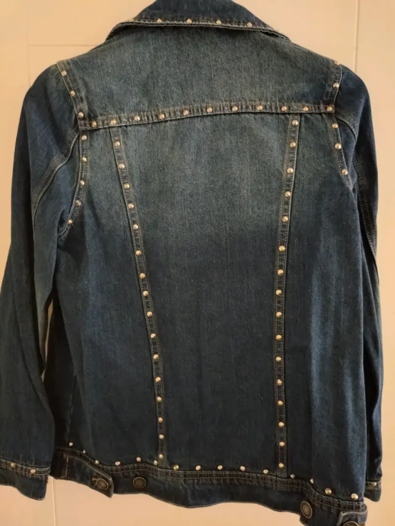 Chaqueta denim con apliques florales - 2