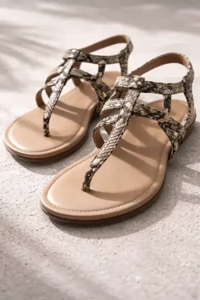 Sandalias planas animal print Talla 40 - miniatura 2