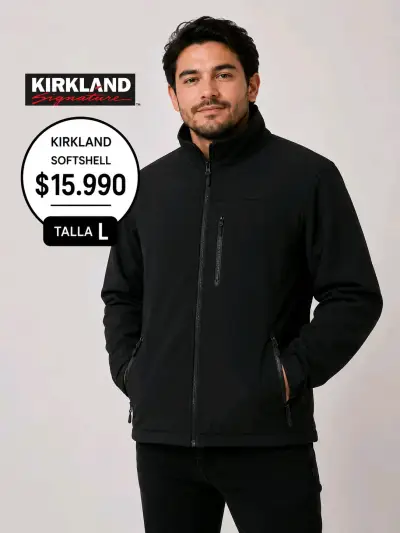 Chaqueta Softshell Kirkland Negra - miniatura 1