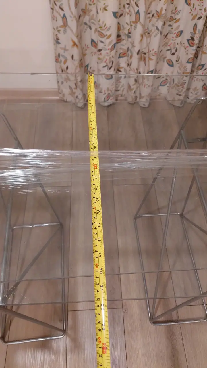 Escritorio de vidrio y metal (110x55x80) - 5