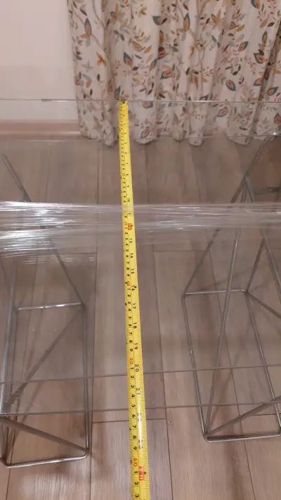 Escritorio de vidrio y metal (110x55x80) - miniatura 5