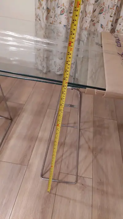 Escritorio de vidrio y metal (110x55x80) - miniatura 6