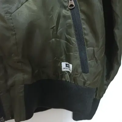 Bomber verde Swiss Cross - miniatura 3