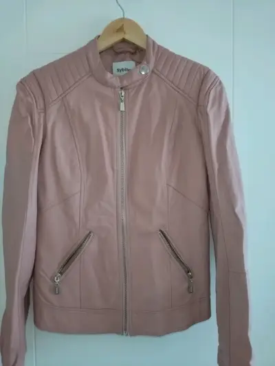 Chaqueta rosa estilo biker - miniatura 1
