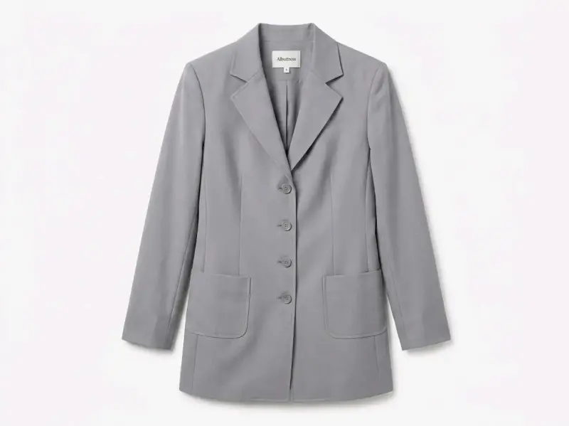 Blazer gris clásico para mujer - 1