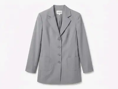 Blazer gris clásico para mujer - miniatura 1