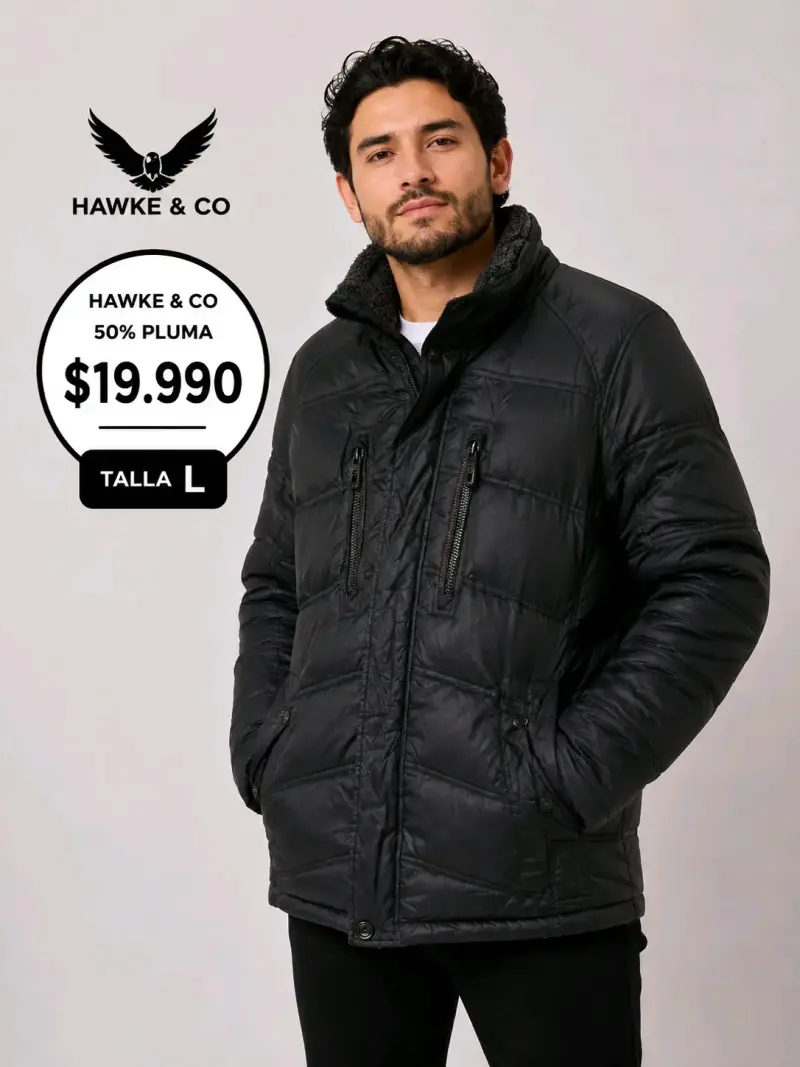 Chaqueta Hawke & Co negra, talla L - 1