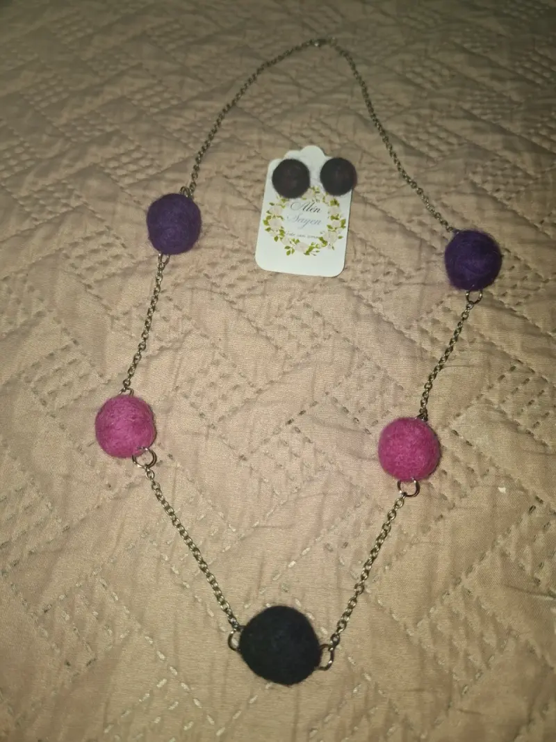 Set collar y aros felpa - 1