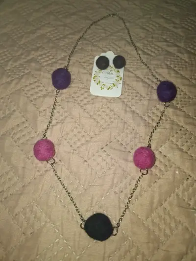 Set collar y aros felpa - miniatura 1