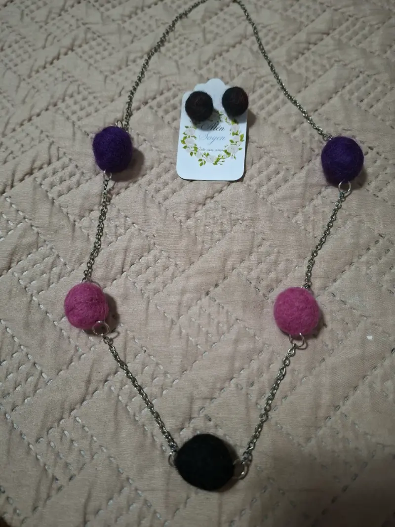 Set collar y aros felpa - 2