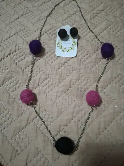 Set collar y aros felpa - miniatura 2