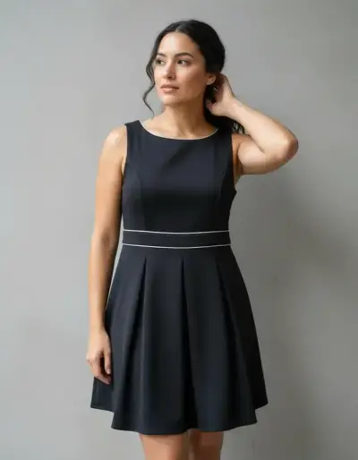 Vestido negro elegante Talla M , Marca Forever 21 - miniatura 1