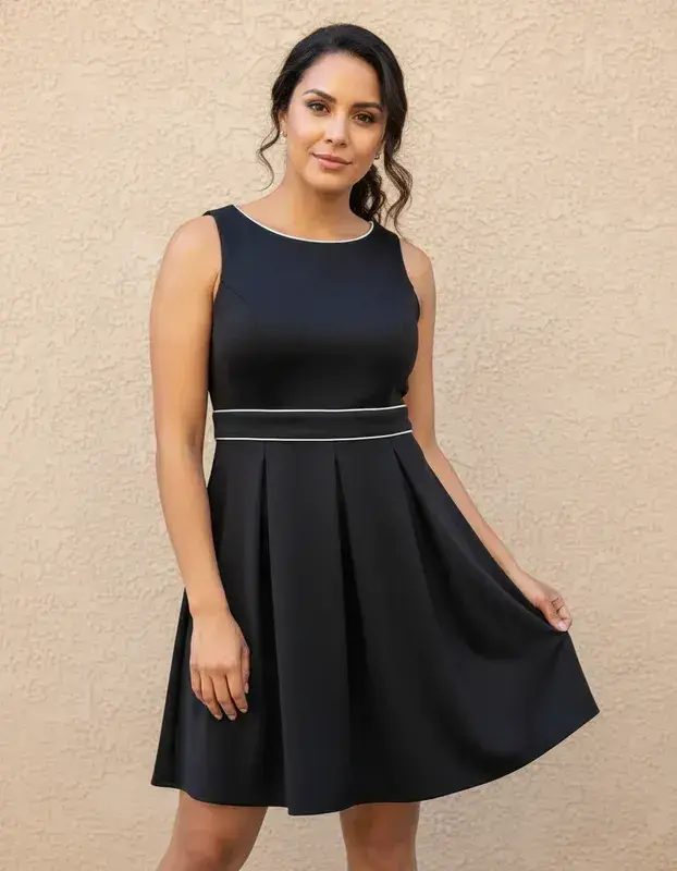 Vestido negro elegante Talla M , Marca Forever 21 - 2