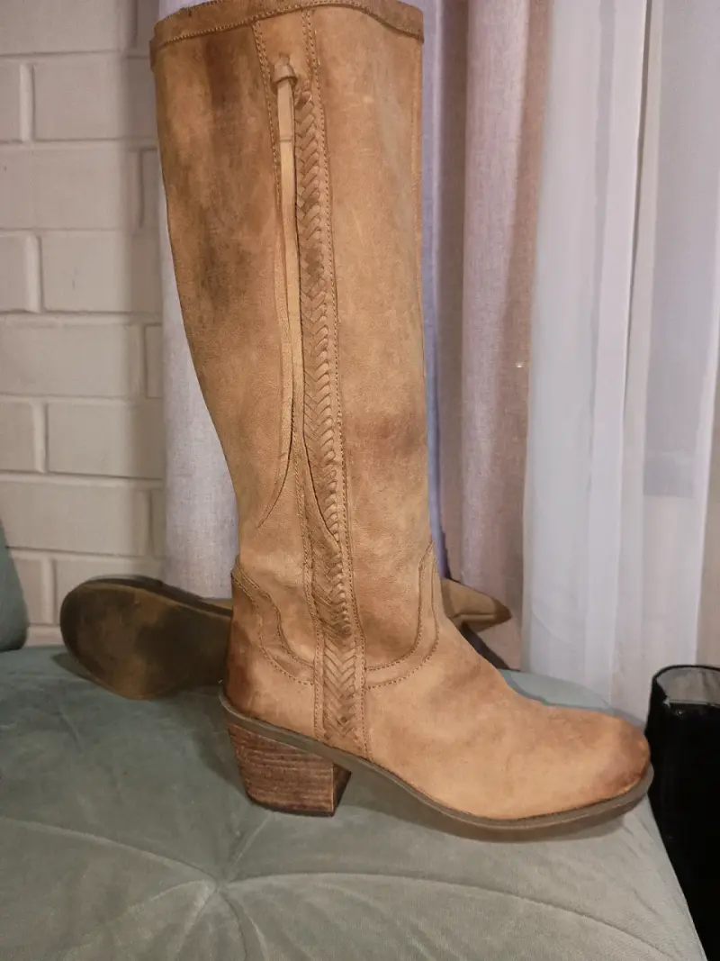 Botas altas de cuero marrón - 3