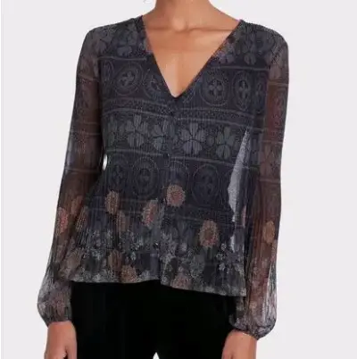 Blusa estampada manga larga Desigual - miniatura 1