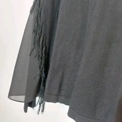 Polera Desigual negra con flecos - miniatura 3
