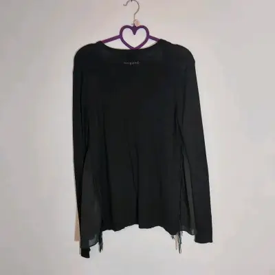 Polera Desigual negra con flecos - miniatura 6