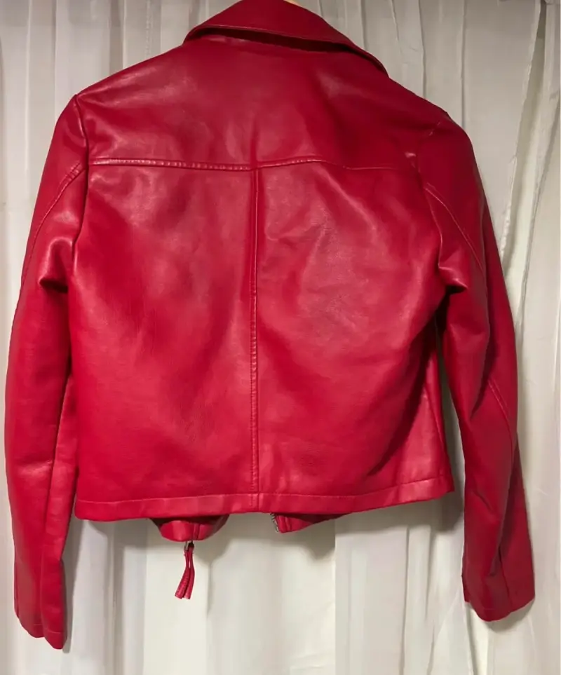 Chaqueta biker roja mujer - 2