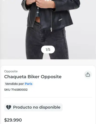 Chaqueta biker roja mujer - miniatura 5