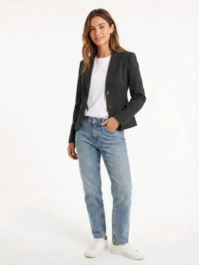 Blazer gris oscuro elegante - miniatura 2