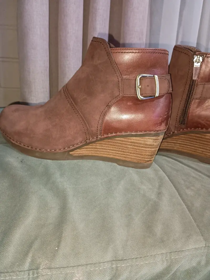 Botines marrones con taco - 1