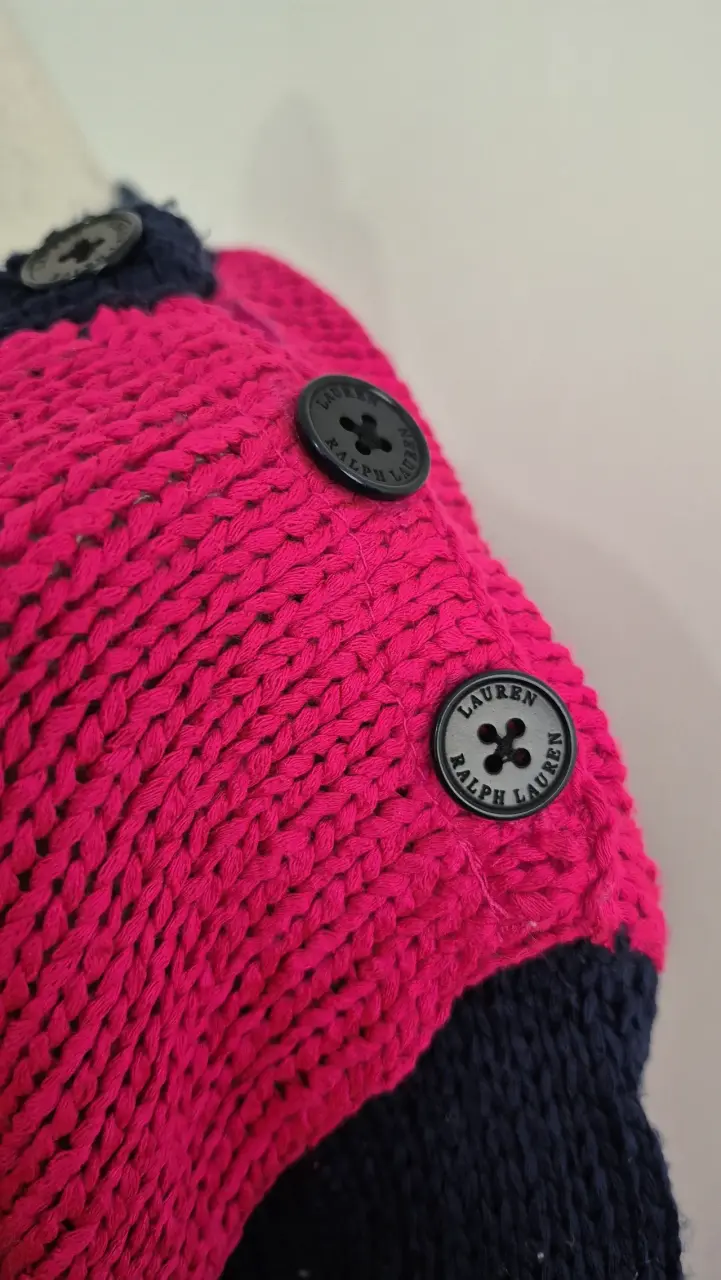 Suéter rayado rosa y azul - 2