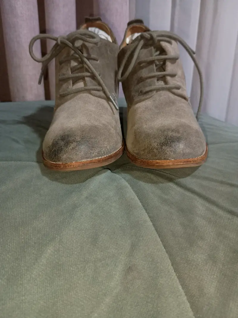 Zapatos de gamuza con taco medio - 3