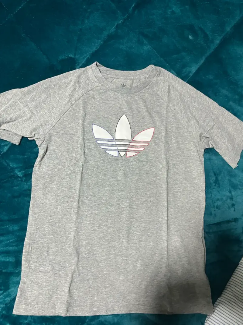 Polera gris con logo estampado niño - 1
