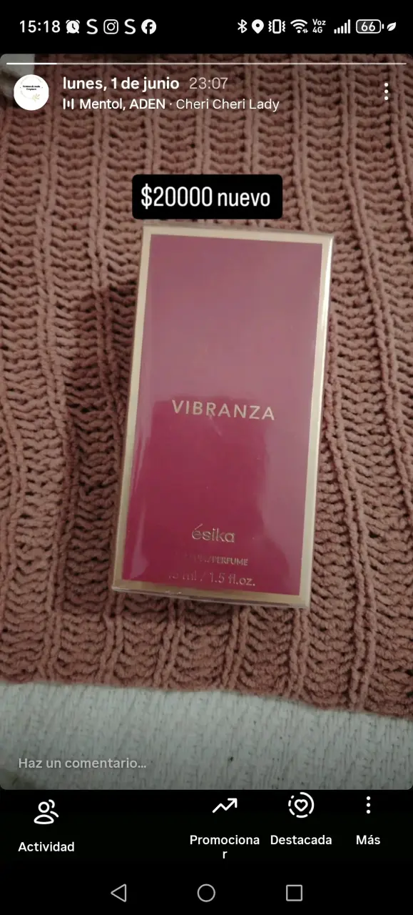 Perfume Vibranza Ésika nuevo
