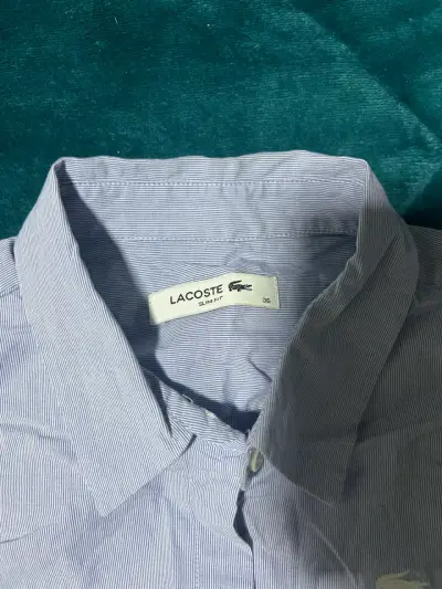 Camisa Lacoste Slim Fit celeste - miniatura 1