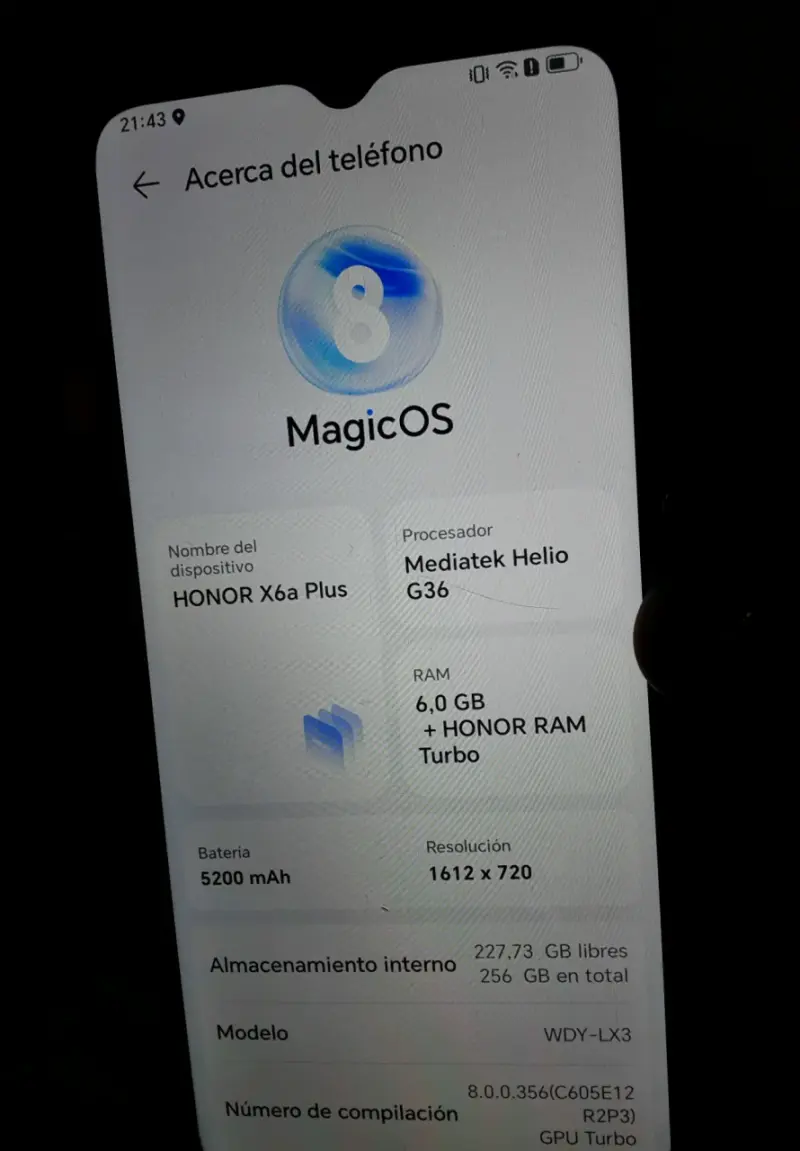 Remato! Celular Honor X6A Plus (256 gb + 6gb Ram) - 3